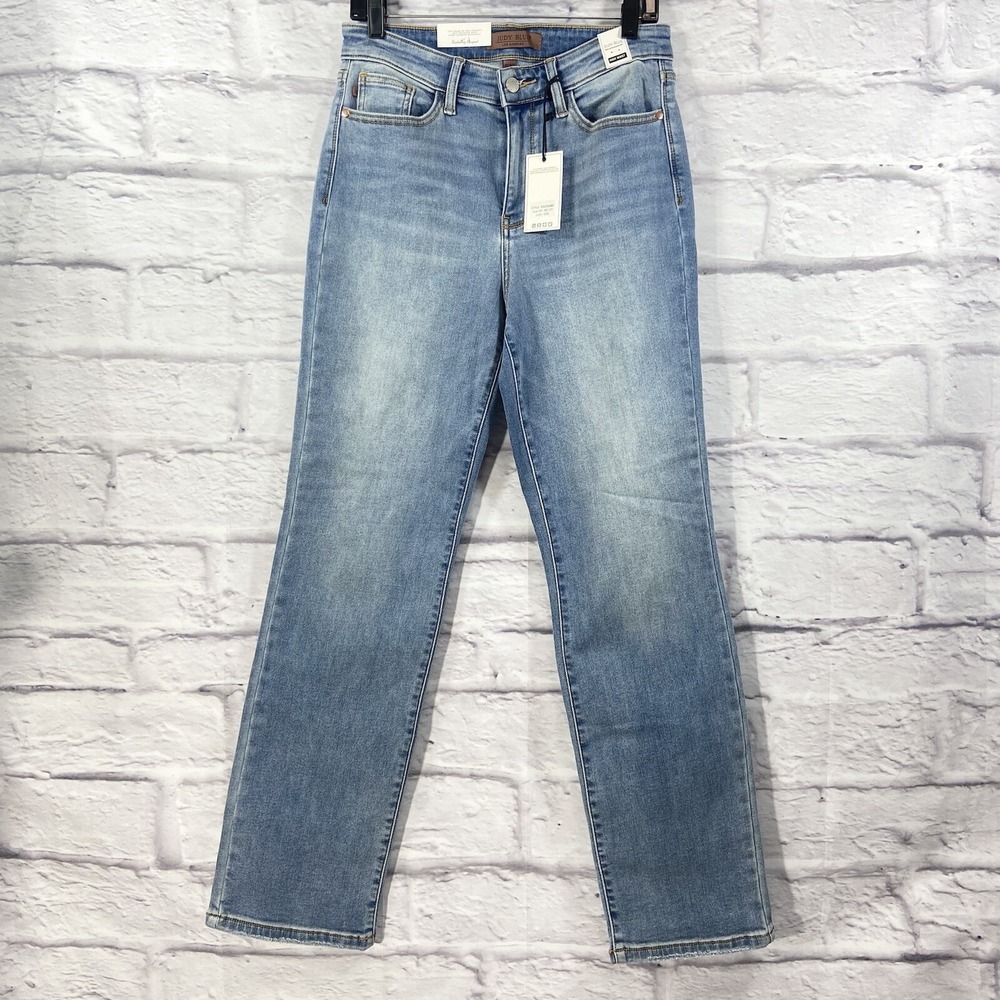 Judy Blue Jeans Womens 9/29 Blue High Rise Straight Denim New